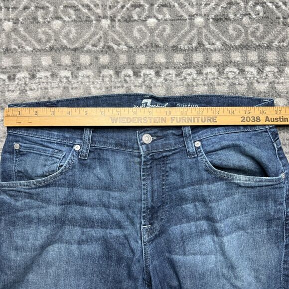 7 For All Mankind Austyn Jeans Mens 32x31 Blue Relaxed Straight Fit READ - Picture 4 of 11